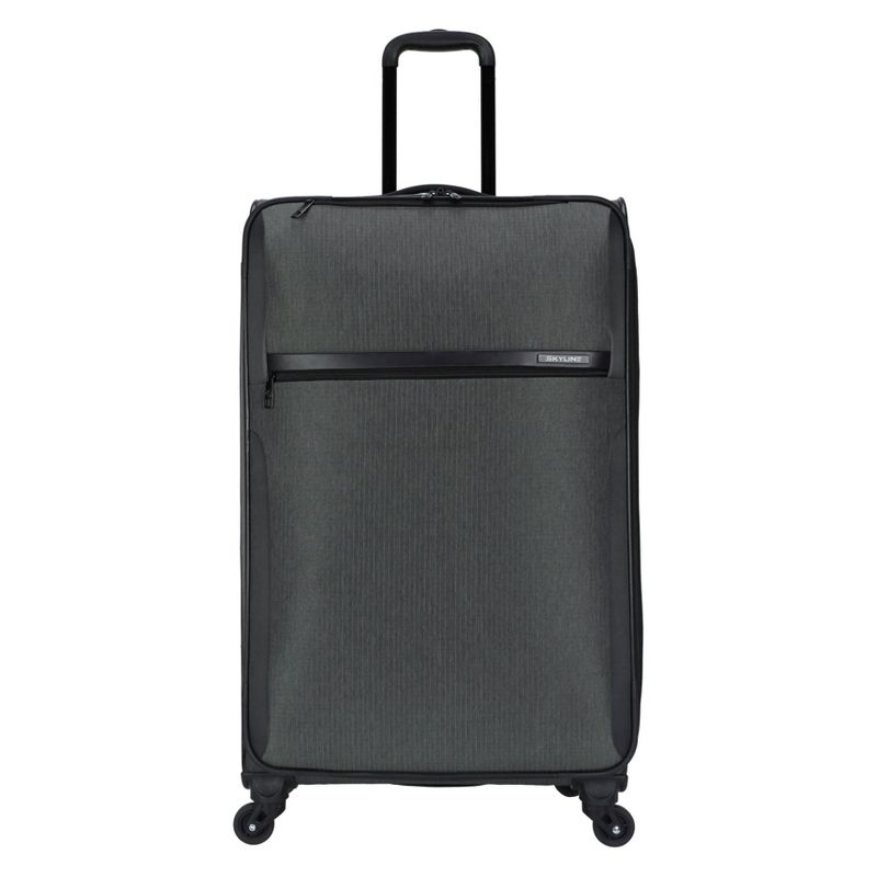 Skyline Softside Large Checked Spinner Suitcase - Gray Heather, 1 of 10