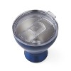 Cambridge Silversmiths Set of 4 11oz Cocktail Tumblers with Lids Brushed Blue: Stainless Steel, Dishwasher-Safe - 4 of 4