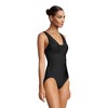 Lands' End Women's Mastectomy Slender Grecian Tummy Control Chlorine Resistant One Piece Swimsuit - 4 of 4