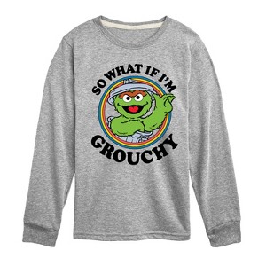 Boys' - Sesame Street - So What If Im Grouchy -Toddler and Youth Long Sleeve T-Shirt Long Sleeve Graphic T-Shirt - 1 of 3