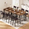 COZONY 5-Piece Dining Table Set with Counter Height Table & 4 Upholstered Bar Stools, Footrest & Corner Guard - 4 of 4