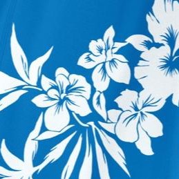 pool blue shadow floral