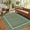 Nasitip Scalloped Area Rugs Non Slip Soft Low Pile Modern Bordered Accent Rugs Washable Farmhouse Indoor Carpet for Living Room Bedroom - 3 of 4