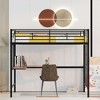 NicBex Twin/Full Size Loft Bed with Ladder and Desk,Loft Bed Frame with Guardrails and Metal Grid,Bed Frame for Kids,Box Spring Not Required - 2 of 4