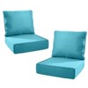 Buenhomino 6-inch Outdoor Cushion Set, 24"x24" Replacement Water Resistant Zippered Cushion for Chairs，8 Colors - 2 of 4