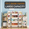 Toy Storage Organizer with 6 Shelves & 12 Bins, Kids Bookshelf and Bin Shelf for Bedroom, Playroom Organization and Decor - 3 of 4