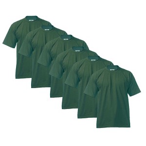 6 Pack Pro Club Men's Heavyweight Short Sleeve Tee T-Shirt - 1 of 4