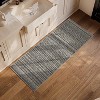 Modern Washable Rug, Foldable Plush-Soft Thin Carpet with Non-Slip Grid Backing, Geometric Print, Stain-Resistant, Easy Clean, Machine-Washable - 2 of 4