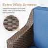Buenhomino 74" Wide Outdoor Wicker Patio Sofa with Cushions, All Weather Brown Wicker Furniture Sofa 3 Seater Couch for Porch, Deck, Balcony - 4 of 4