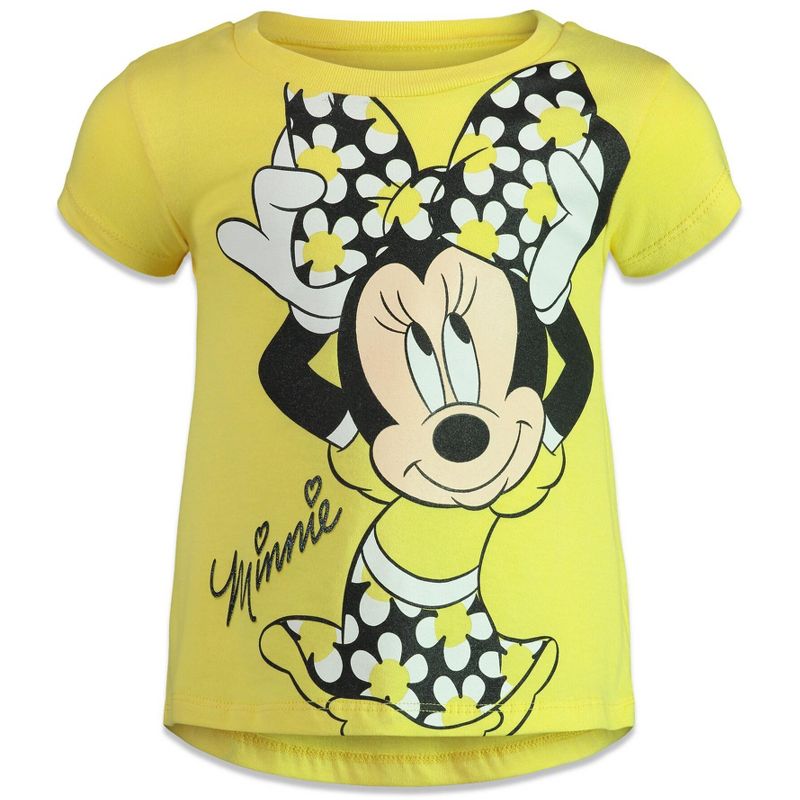 Disney Mickey Mouse Minnie Mouse Girls 4 Pack T-Shirts Toddler, 4 of 10