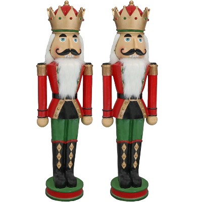 Sunnydaze Indoor/Outdoor Porch or Living Room Polyresin Matthias the Nutcracker Prince Christmas Holiday Decoration - 37"