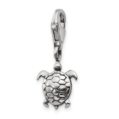 Black Bow Jewelry Sterling Silver Turtle Clip-on Bead Charm