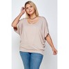 Slickblue Women's Knit Top, Flowy Fit, Short Sleeve Tee, Effortless Casual Style, Olive, 1XL - 4 of 4