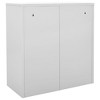 VidaXL Locker Cabinet Light Gray and Red 35.4 in.x17.7 in.x36.4 in. Steel - 4 of 4