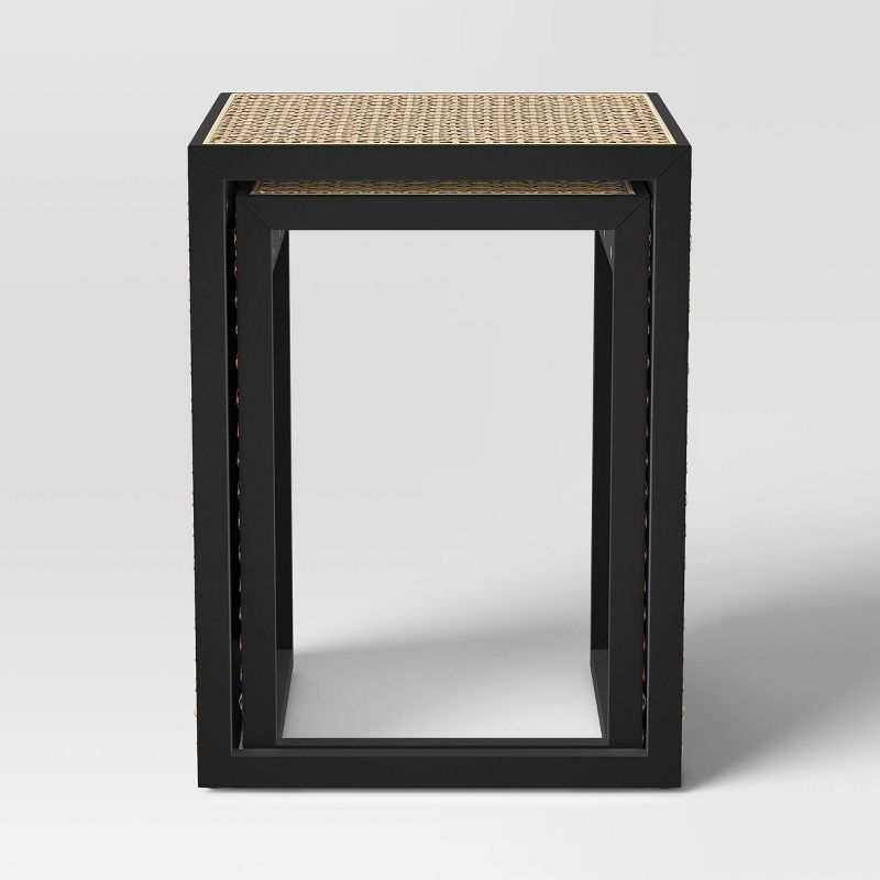 Nesting Accent Table Black/Natural - Threshold™, 5 of 11