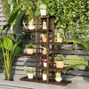 Costway Wood Plant Stand 6 Tier Vertical Shelf Flower Display Rack Holder Planter - 3 of 4