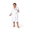 Personalized Linum Kids 100% Polyester SUPER PLUSH Double Brushed Hooded Bathrobe in Black Bookman Font - 2 of 3