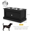 DSVIMOY Large Elevated Dog Bowls with Storage Drawer Containing 11L Capacity, Raised Dog Bowl Stand, Black, 23.5"*11.8"*12.3" - 3 of 4
