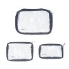 baggallini Clear Travel Pouches 3 Piece Set Cosmetic Toiletry Bags - 3 of 4