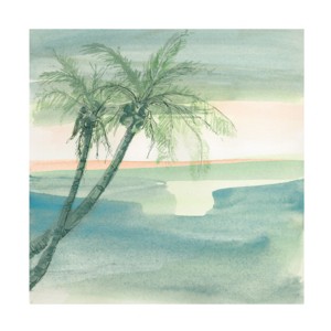 Trademark Fine Art -Chris Paschke 'Peaceful Dusk I Tropical' Canvas Art - 1 of 4