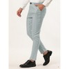 Lars Amadeus Men's Stripe Slim Fit Flat Front Business Suit Pencil Pants - 2 of 4
