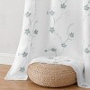 Set of 2 Dakota Privacy Layered & Embroidered Floral Light Filtering Grommet Top Window Curtain Panels - Kate Aurora - 4 of 4