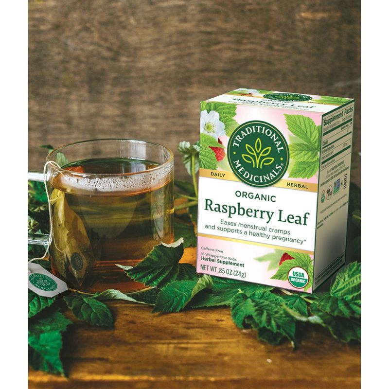 Traditional Medicinals Organic Raspberry Leaf Herbal Tea - 16ct, 5 of 9