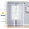 HLC.ME Tab Top Window Curtain Sheer Voile Panels for Living room & Bedroom, Set of 2 - 3 of 4