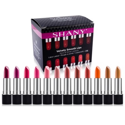 SHANY Slick & Shine Premium Lipstick Set  - 12 pieces