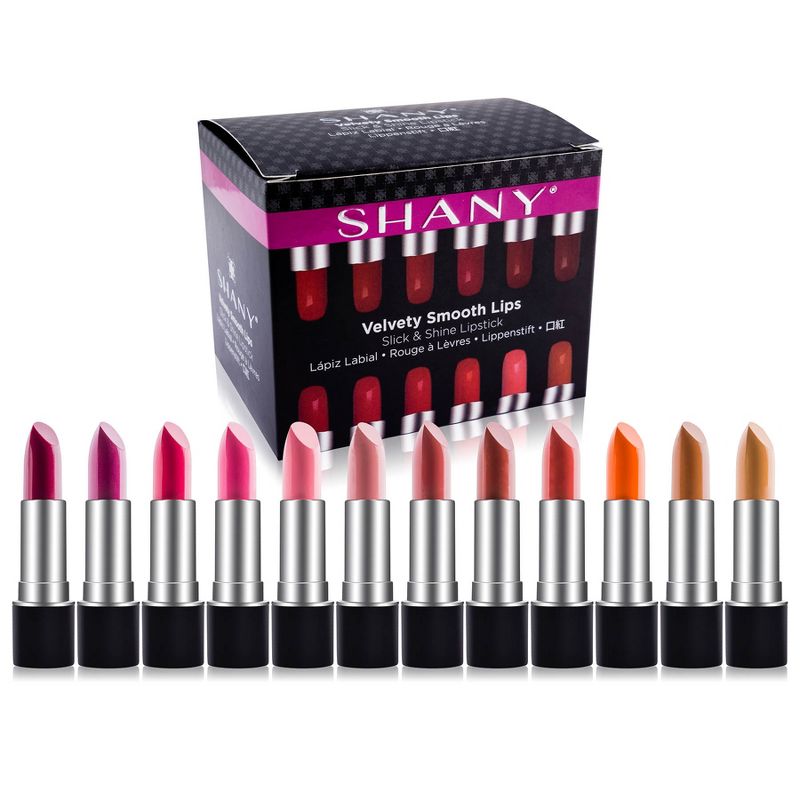 SHANY Slick & Shine Premium Lipstick Set  - 12 pieces, 1 of 5