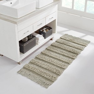 VCNY Savannah 24"x60" Fringe Striped Bath Rug Runner - 1 of 4