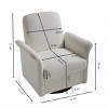 Linen Swivel Barrel Accent Chair with Solid Wood Base,Modern Armchair for Reading or Living Room–The Pop Home - 4 of 4