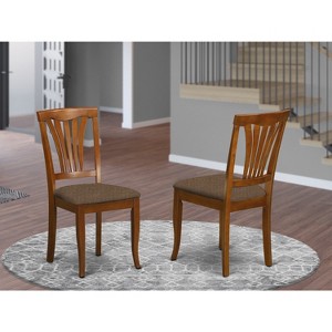 HomeStock Country Cottage Avon Dining Chair with Wood Seat - Set of 2 - 1 of 3