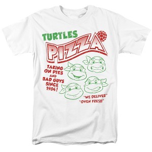 Teenage Mutant Ninja Turtles Pizza Adult T Shirt, White - 1 of 4
