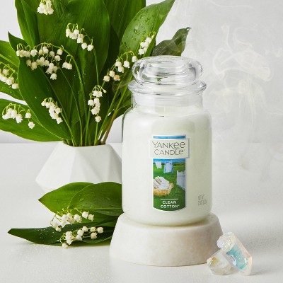 22oz White Clean Cotton Scented Jar Candle