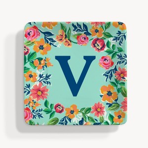 Personalization Mall Flowery Initial Personalized Ring Dish - 1 of 3