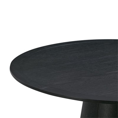 Sahara Black Oak and Marble Round Dining Table