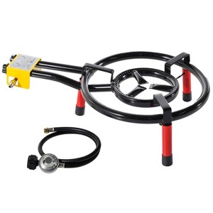 Ringg Flame Series Classic Kit with 16-In. Dual-Ringed Gas Burner and 5-In. Tabletop Stand for 16 Servings in Multicolored - 1 of 4