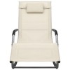 vidaXL Sun Loungers 2 pcs Textilene Cream and Gray - 3 of 4