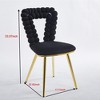 PAGED  Set of 2  Modern Iron Frame Dining Chairs with Plush Cushions & Hairpin Legs,Armless Chairs for Kitchen,Living Room - 3 of 4