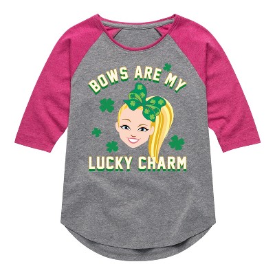 Girls' JoJo Siwa Lucky Charm  - Athletic Heather/Fuchsia - Large