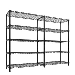 5-Tier or 4-Tier Metal Storage Shelves, 70.8" Wide Adjustable Wire Rack with 265LB per Shelf Capacity, for Garage, Pantry & Kitchen Organization - 1 of 4
