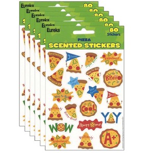 Eureka® Pizza Scented Stickers, 80 Per Pack, 6 Packs - 1 of 3