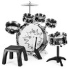 Best Choice Products 11-Piece Kids Starter Drum Set w/ Bass Drum, Tom Drums, Snare, Cymbal, Stool, Drumsticks - 3 of 4