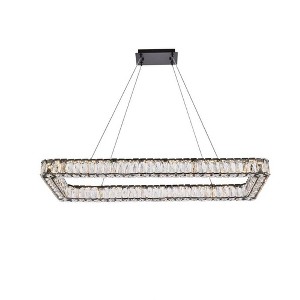 Elegant Lighting Monroe 1 - Light Pendant in  Black - 1 of 4