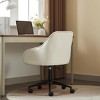 Velvet Upholstered,Modern Adjustable Swivel Office Desk Chair With Arms Wheels For Living Room, Bedroom,Office,Study Room-Cuddlewood - 4 of 4