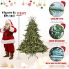Artificial 7.5ft Green Christmas Tree with 2441 PE/PVC Mixed Branch Tips, 850L warm white led, memory wire+iron wire - 2 of 4