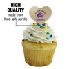 Western Carolina Catamounts Heart Love Cupcake Picks Toppers Decoration Set of 6 - 3 of 4