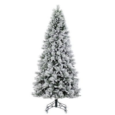 Vickerman Artificial Flocked Jackson Pine Christmas Tree Unlit