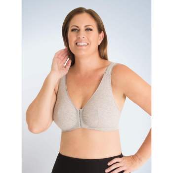 Leading Lady The Laurel - Seamless Comfort Front-closure Bra In White,  Size: Medium : Target